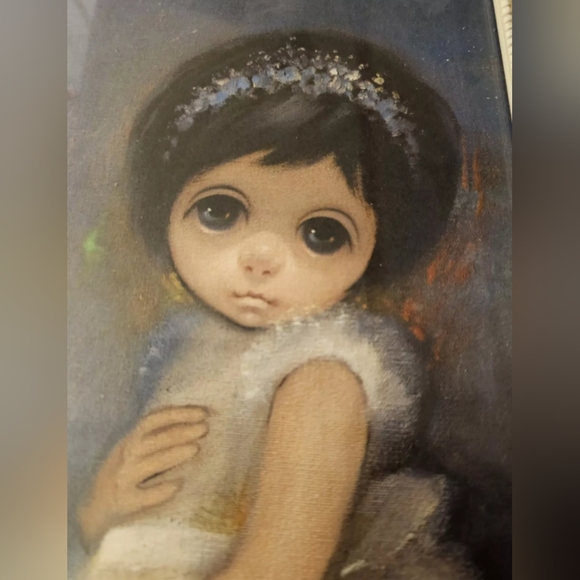 Vintage Ozz Franca Print Big Eyes Girl Ballerina Picture Framed - Picture 2 of 4